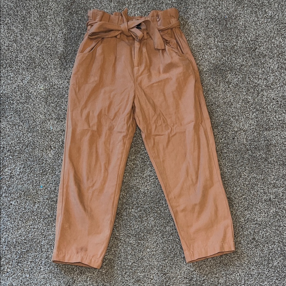 Hayden Girls Brown Tie-Waist Chinos